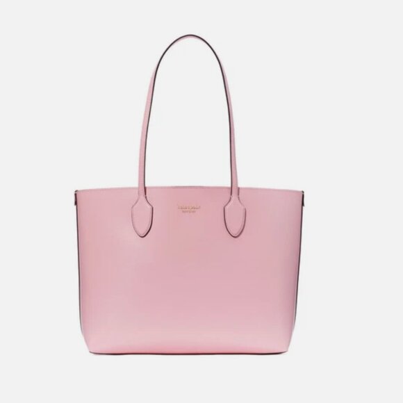 NWT KATE SPADE BLEECKER TOTE SHOULDER BAG PINK WITH BANDANA POP PRINT WALLET - Picture 2 of 5